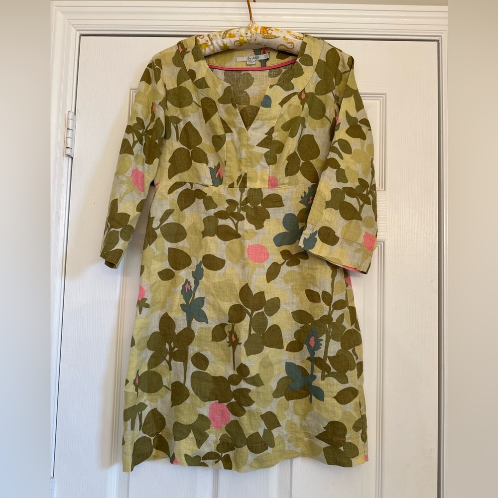 Boden Green and Pink Floral Dress
